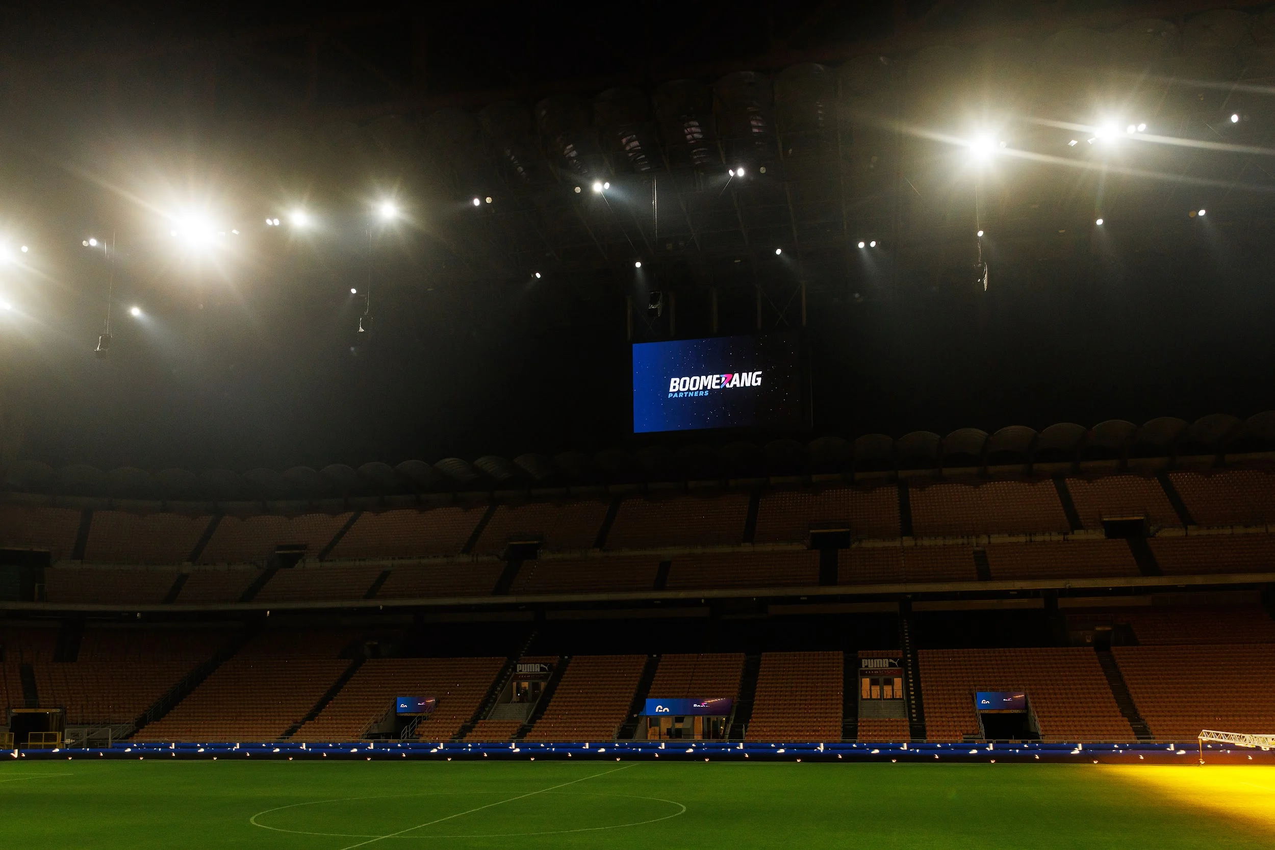 San Siro stadium prepared for the Boomerang award ceremony